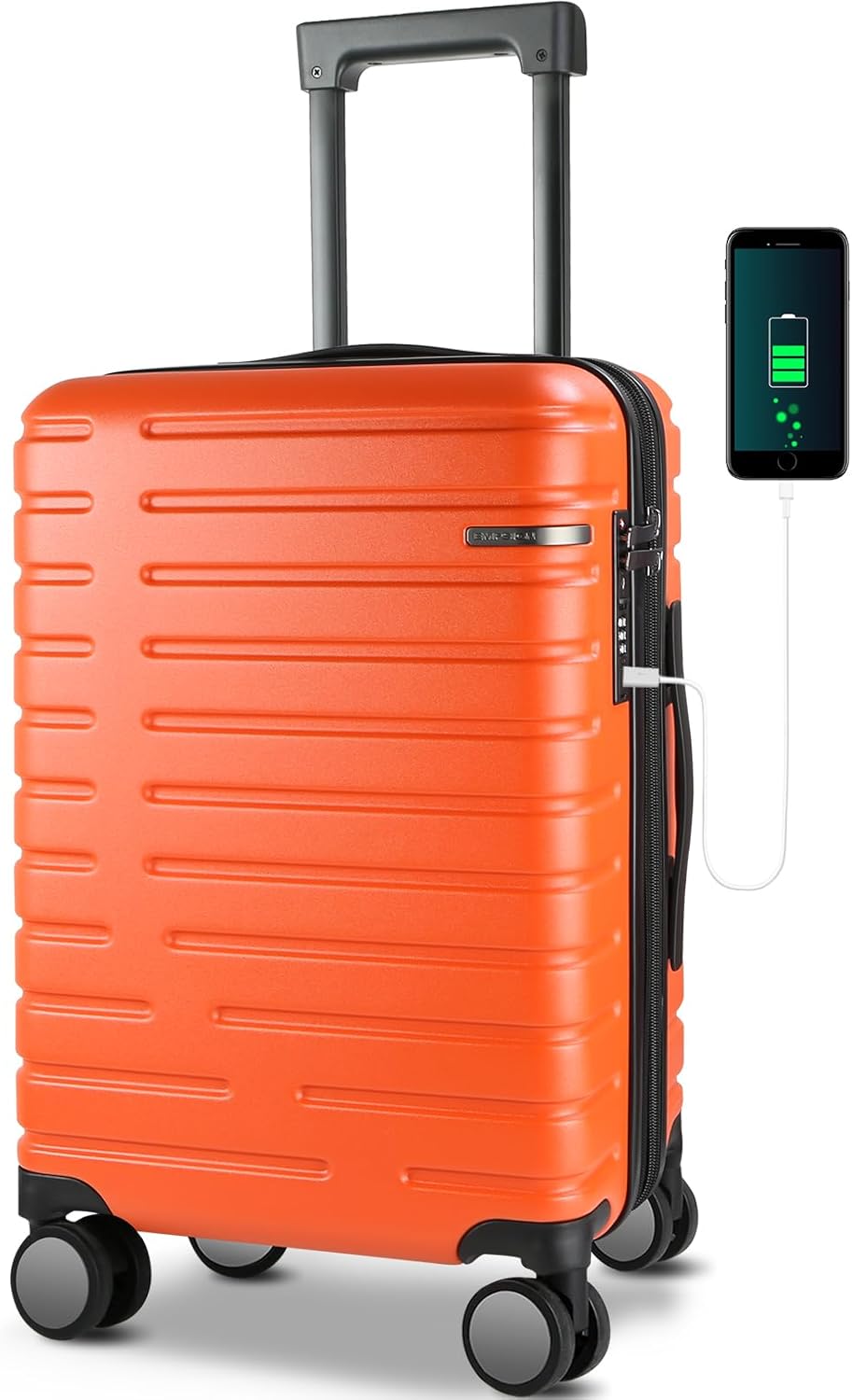 Compacte uitbreidbare koffer, ideaal voor vliegtuigreizen met TSA-slot.