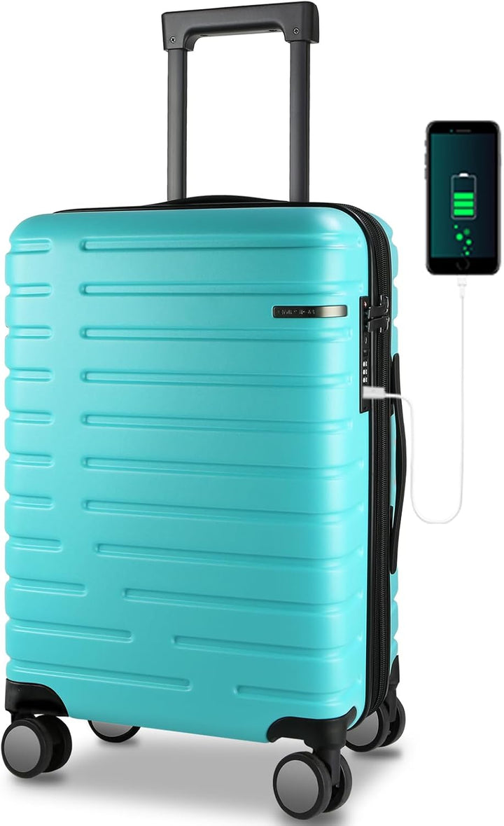 Veilige uitbreidbare harde koffer, ideaal als handbagage met TSA-slot.