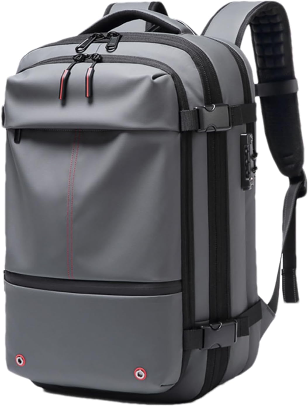 Ultieme 60L unisex reisrugzak: uitbreidbaar, waterdicht, laptopvak en vacuümfunctie voor georganiseerde reizen.
