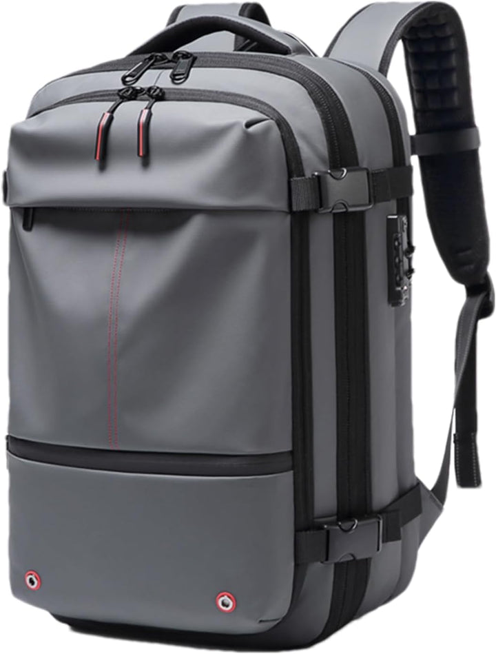 Ultieme 60L unisex reisrugzak: uitbreidbaar, waterdicht, laptopvak en vacuümfunctie voor georganiseerde reizen.