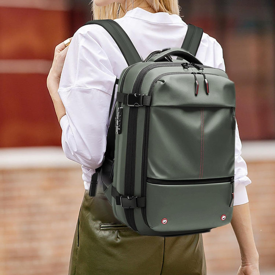 Uitbreidbare 60 liter vacuüm reisrugzak, unisex en waterdicht, perfect voor lange trips met veel bagage.