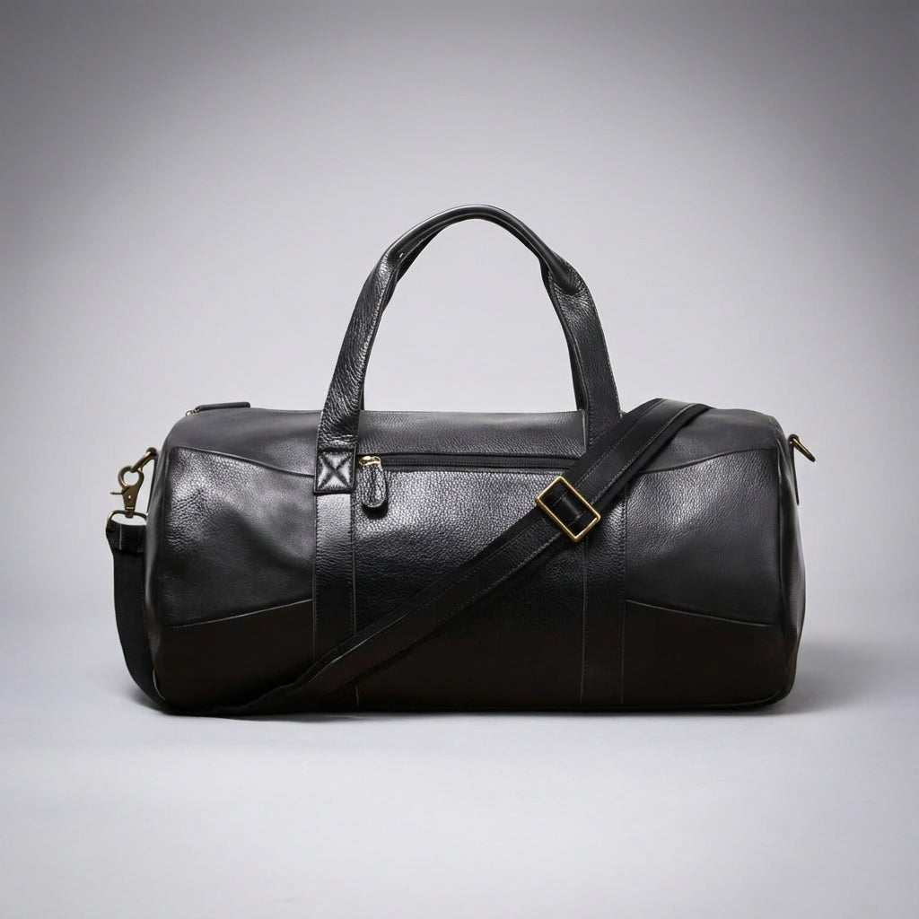 Gripwell ruime weekendtas / reistas in zwart, unisex design met comfortabele schouderband voor onderweg.
