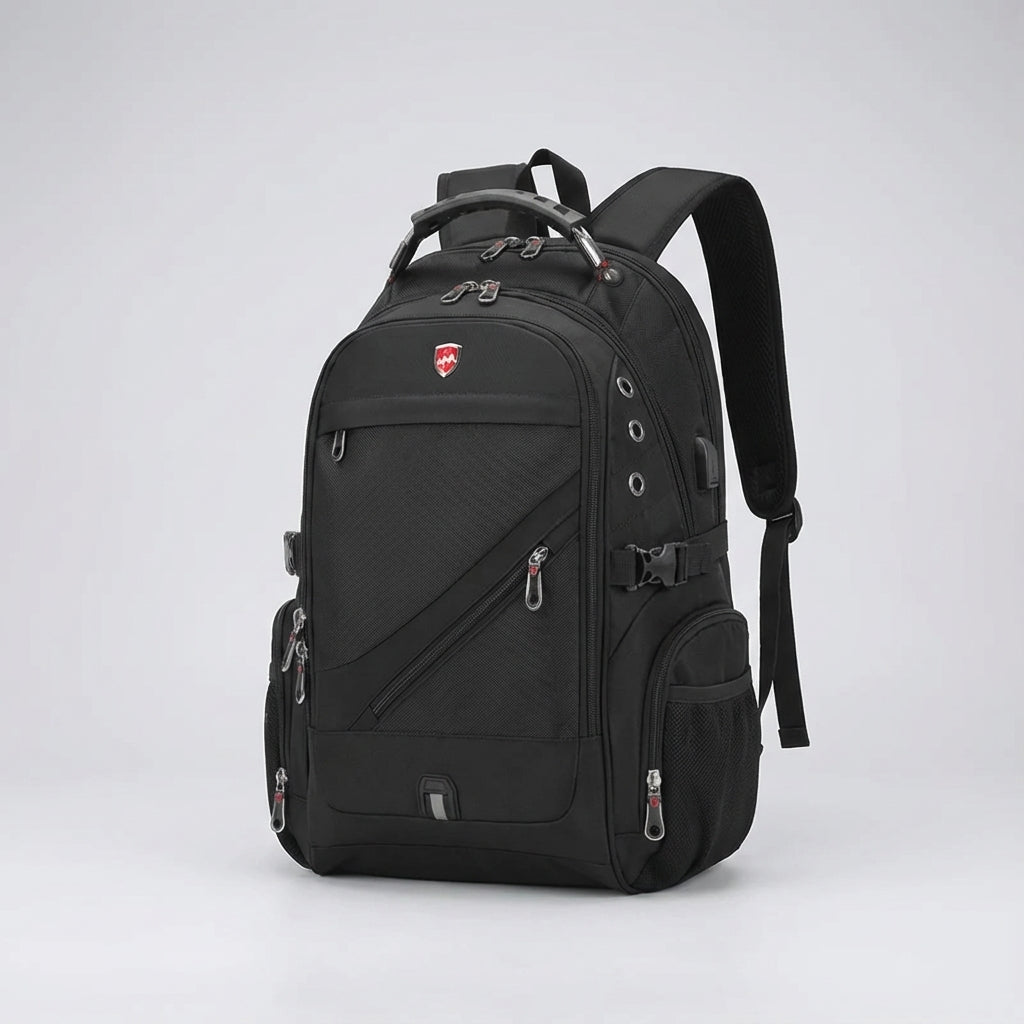 Waterdichte VoyageVault unisex antidiefstal reisrugzak, duurzaam en ruim voor outdoor avonturen en dagelijks gebruik.