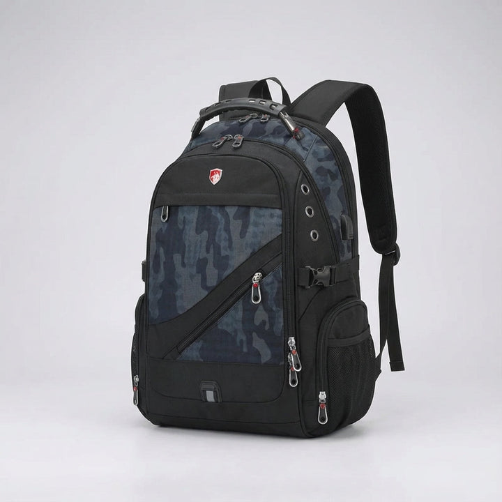 Functionele VoyageVault laptoptas/schooltas, antidiefstal en ruim, ideaal voor werk of studie met grote capaciteit.